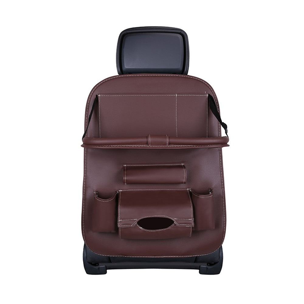 Car Back Seat Organizer Storage Bag with Foldable Table Tray Tablet Holder Tissue Box