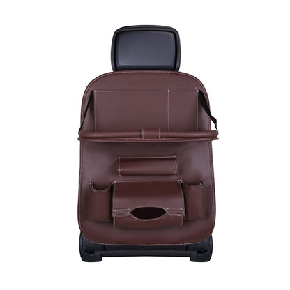 Car Back Seat Organizer Storage Bag with Foldable Table Tray Tablet Holder Tissue Box