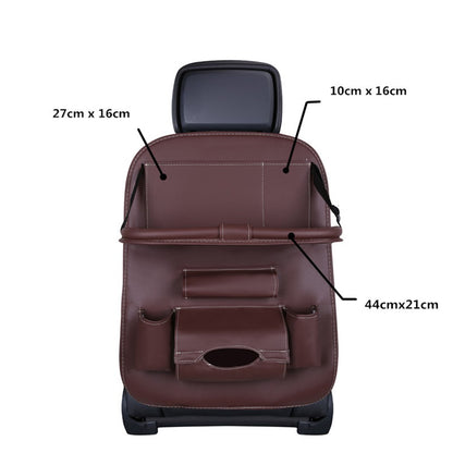 Car Back Seat Organizer Storage Bag with Foldable Table Tray Tablet Holder Tissue Box