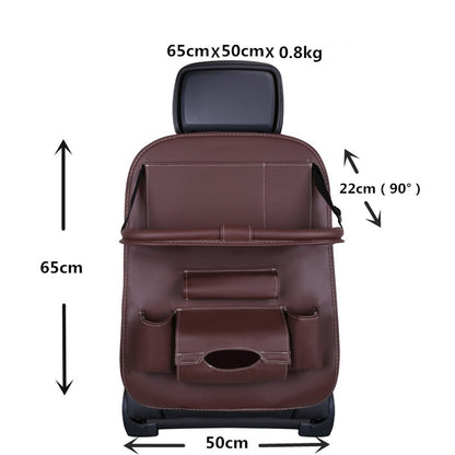 Car Back Seat Organizer Storage Bag with Foldable Table Tray Tablet Holder Tissue Box