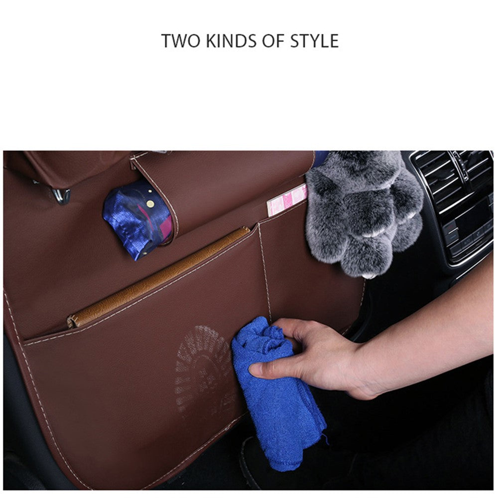 Car Back Seat Organizer Storage Bag with Tissue Box Tablet/Umbrella/Water Bottle Holder