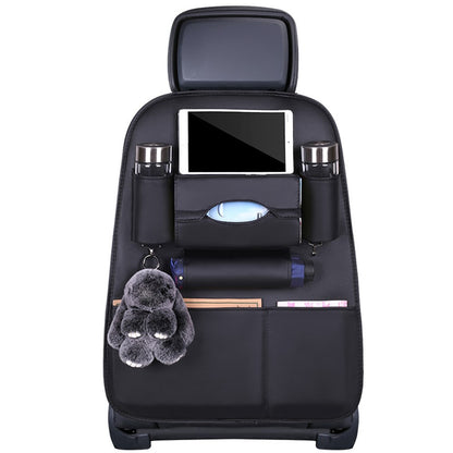 Car Back Seat Organizer Storage Bag with Tissue Box Tablet/Umbrella/Water Bottle Holder