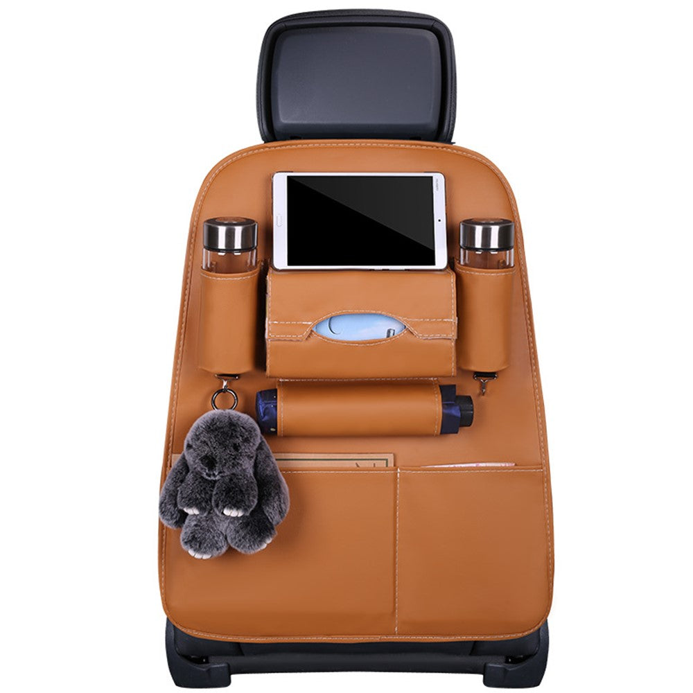 Car Back Seat Organizer Storage Bag with Tissue Box Tablet/Umbrella/Water Bottle Holder