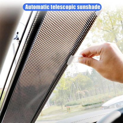40*60cm Suction Cup Mount Automatic Retractable Sunshade Curtain Anti-UV Protection Truck Windshield Screen