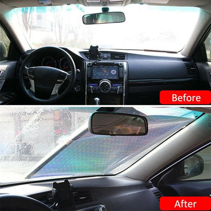 40*60cm Suction Cup Mount Automatic Retractable Sunshade Curtain Anti-UV Protection Truck Windshield Screen