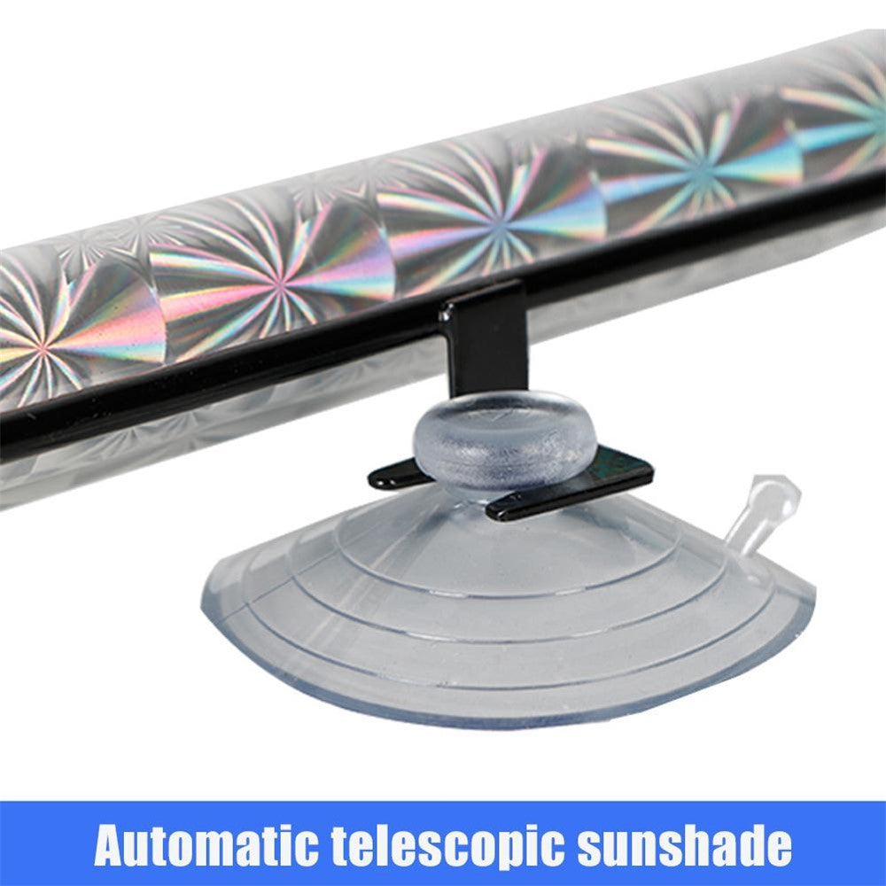 40*60cm Suction Cup Mount Automatic Retractable Sunshade Curtain Anti-UV Protection Truck Windshield Screen