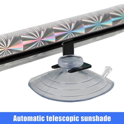 40*60cm Suction Cup Mount Automatic Retractable Sunshade Curtain Anti-UV Protection Truck Windshield Screen