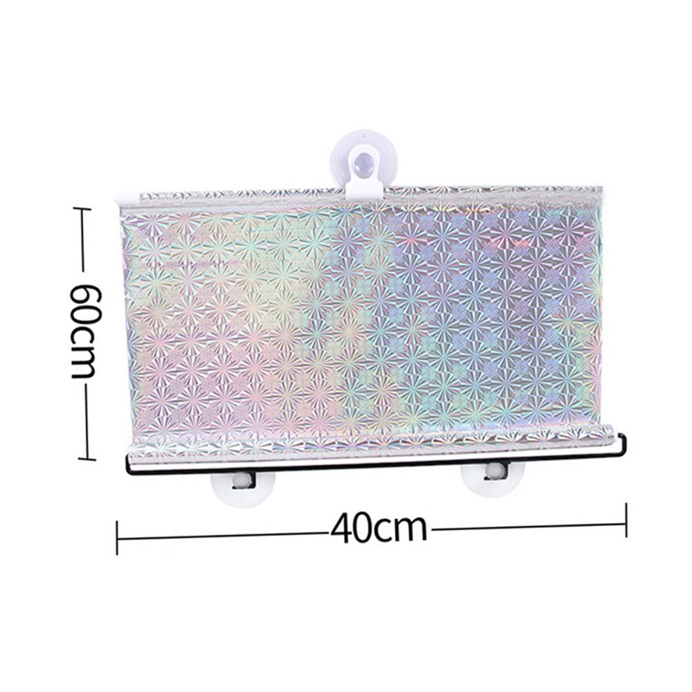 40*60cm Suction Cup Mount Automatic Retractable Sunshade Curtain Anti-UV Protection Truck Windshield Screen