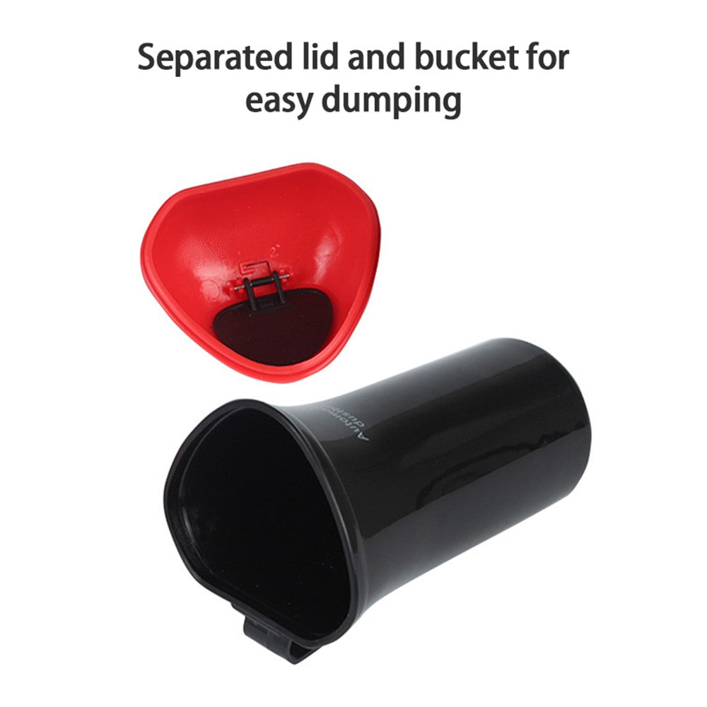 Mini Car Trash Can Push Lid Design Garbage Holder Vehicle Door Cup Holder Seat Back Plastic Trash Bin Dustbin