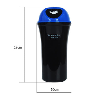 Mini Car Trash Can Push Lid Design Garbage Holder Vehicle Door Cup Holder Seat Back Plastic Trash Bin Dustbin