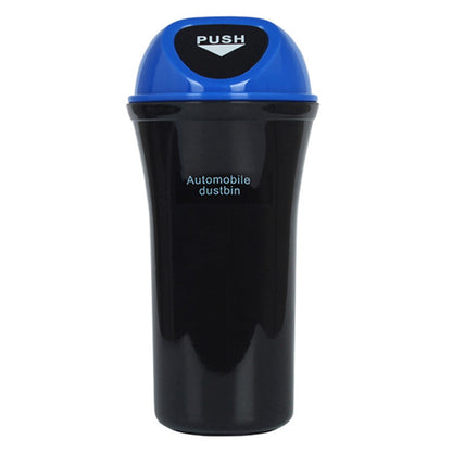 Mini Car Trash Can Push Lid Design Garbage Holder Vehicle Door Cup Holder Seat Back Plastic Trash Bin Dustbin