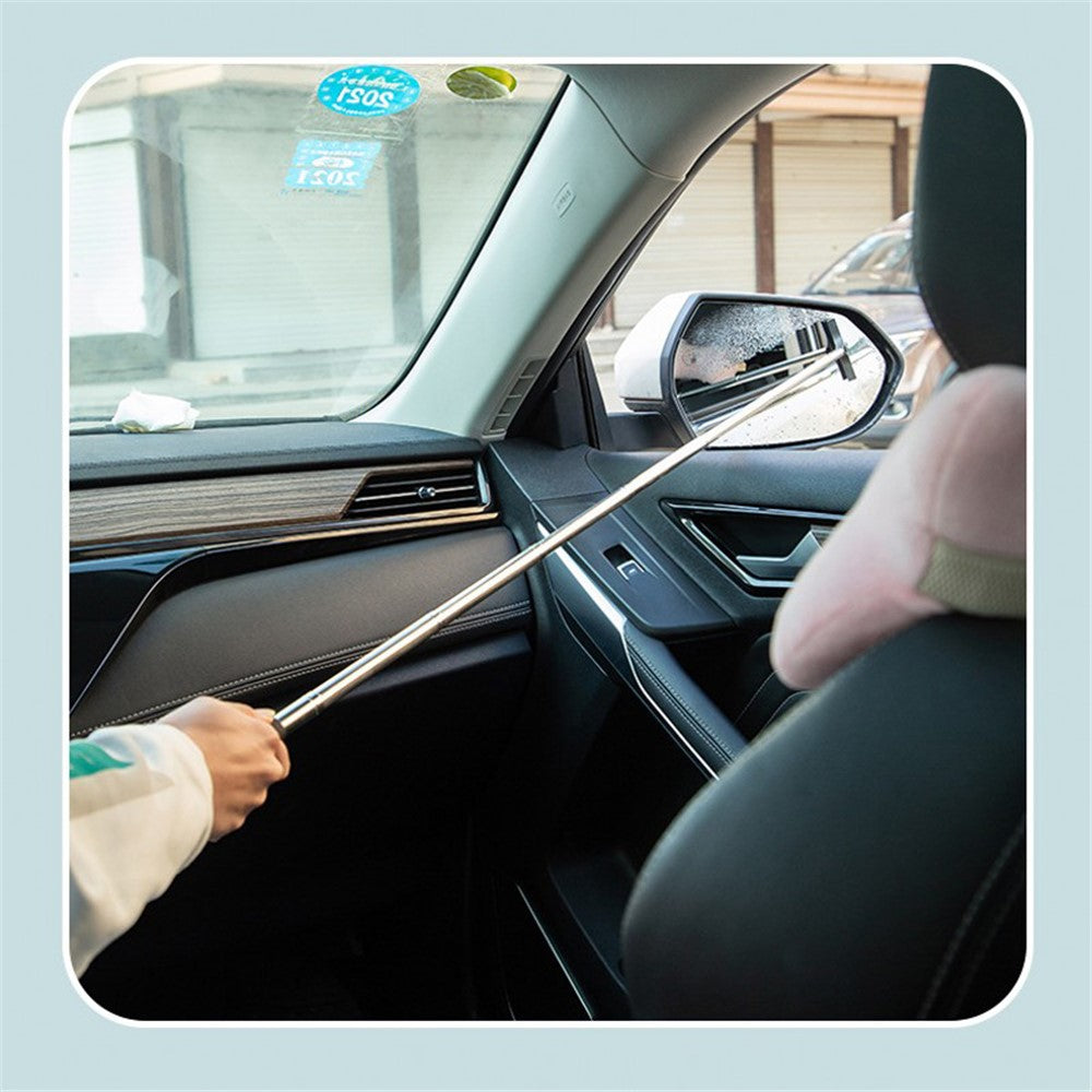 Portable Retractable Car Rearview Mirror Wiper Quick Water Mist Removal Vehicle Rearview Mirror Glass Cleaning Tool