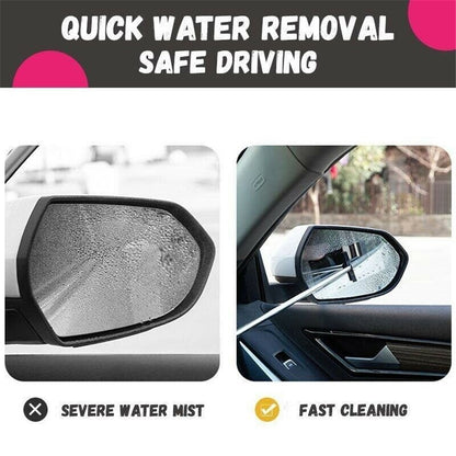 Portable Retractable Car Rearview Mirror Wiper Quick Water Mist Removal Vehicle Rearview Mirror Glass Cleaning Tool