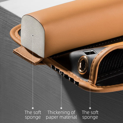 QUEES Car Seat Side Gap Storage Bag Organizer PU Leather Slit Pocket Filler