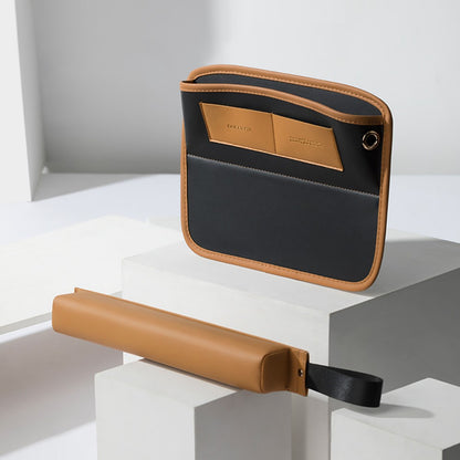 QUEES Car Seat Side Gap Storage Bag Organizer PU Leather Slit Pocket Filler