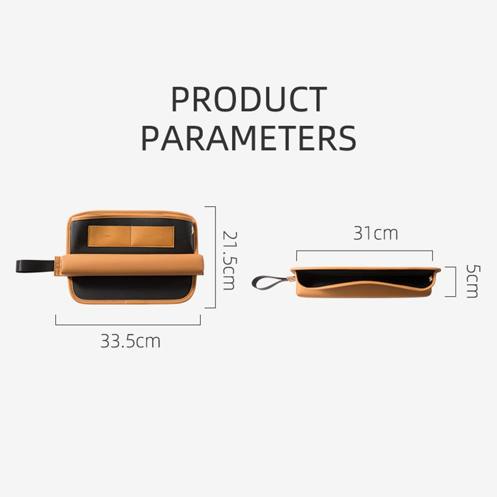 QUEES Car Seat Side Gap Storage Bag Organizer PU Leather Slit Pocket Filler