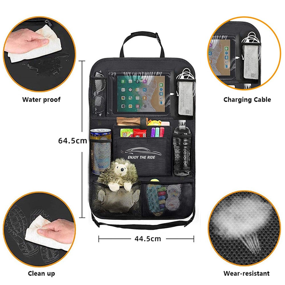 JINGDINGTAI TG-JJ004 Car Back Seat Hanging Storage Bag Oxford Cloth Phone Tablet Sundries Organizer