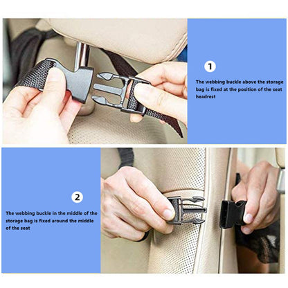 JINGDINGTAI TG-JJ004 Car Back Seat Hanging Storage Bag Oxford Cloth Phone Tablet Sundries Organizer