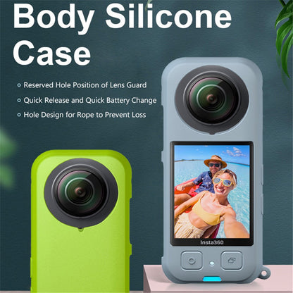 For Insta360 X3 Protective Cover, Panoramic Camera Scratch Resistant Soft Silicone Case