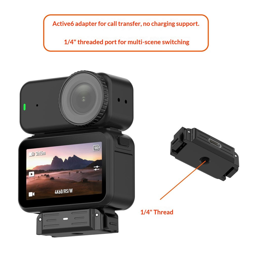 For DJI Osmo Nano / Action 6 Quick Release Mount Magnetic Adapter Charging Base with 1 / 4" Thread Screw