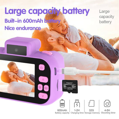 H7 Kids Camera 4000W Front / Rear Dual-Lens Digital Camera Portable Handheld Video Camera Toy Support 32G Memory Card