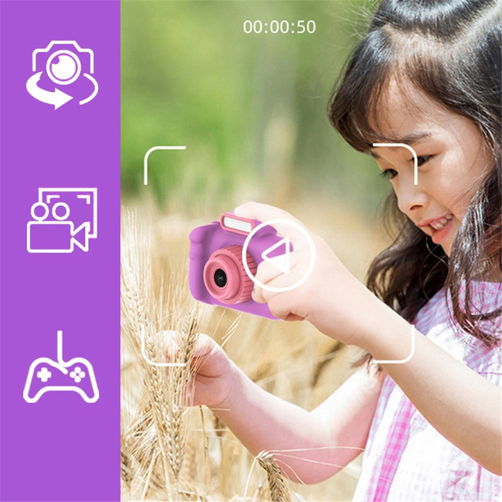 H7 Kids Camera 4000W Front / Rear Dual-Lens Digital Camera Portable Handheld Video Camera Toy Support 32G Memory Card