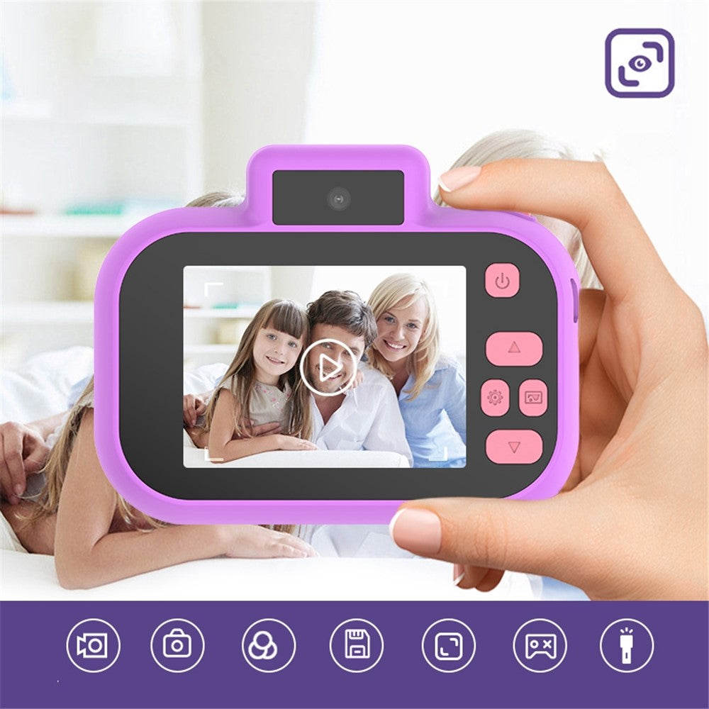 H7 Kids Camera 4000W Front / Rear Dual-Lens Digital Camera Portable Handheld Video Camera Toy Support 32G Memory Card