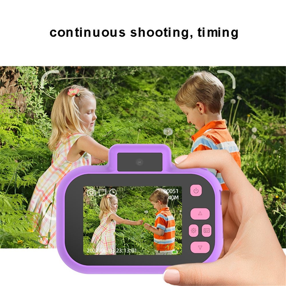 H7 Kids Camera 4000W Front / Rear Dual-Lens Digital Camera Portable Handheld Video Camera Toy Support 32G Memory Card