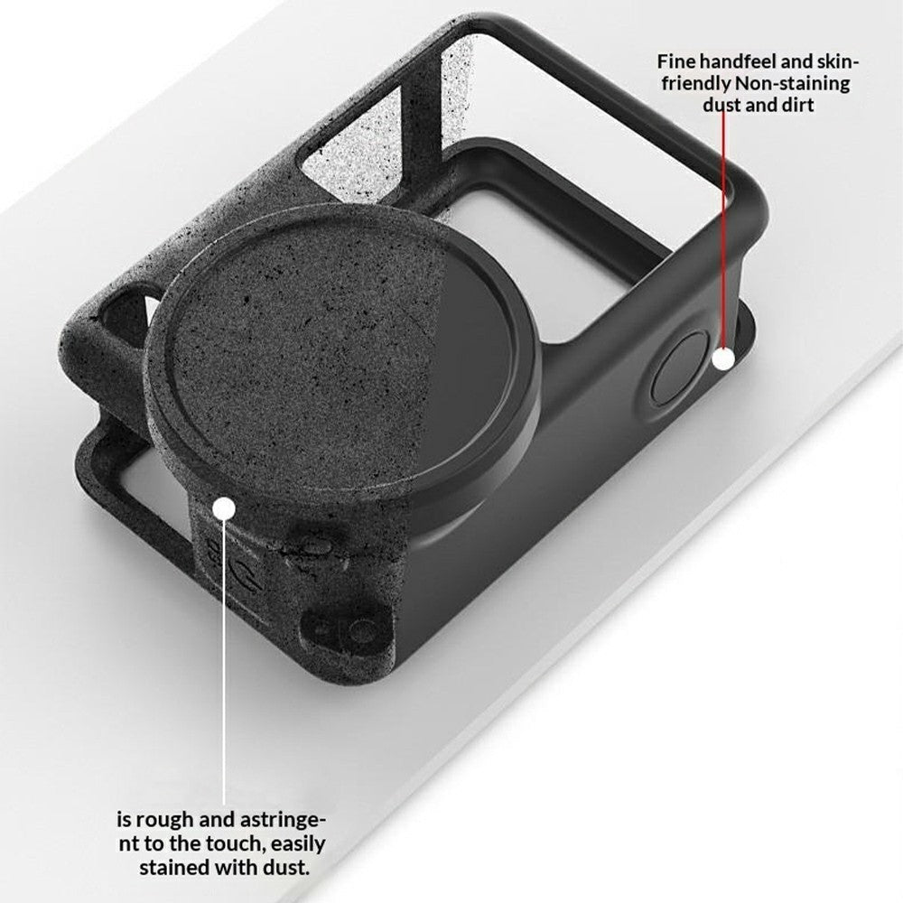 For DJI Osmo Action 6 Silicone Case Lens Cap Protective Cover Anti Drop Camera Accessory