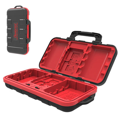 Outdoor Travel Camera Battery Memory Card ABS+Rubber Protection Box SD / CF / TF Card Portable Storage Box