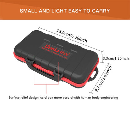 Outdoor Travel Camera Battery Memory Card ABS+Rubber Protection Box SD / CF / TF Card Portable Storage Box