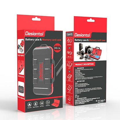 Outdoor Travel Camera Battery Memory Card ABS+Rubber Protection Box SD / CF / TF Card Portable Storage Box