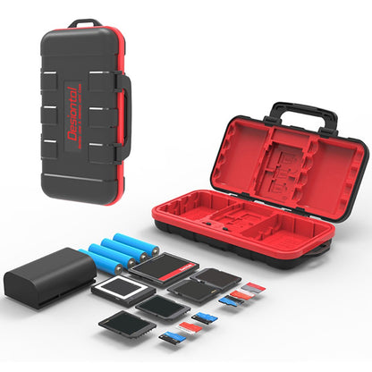 Outdoor Travel Camera Battery Memory Card ABS+Rubber Protection Box SD / CF / TF Card Portable Storage Box