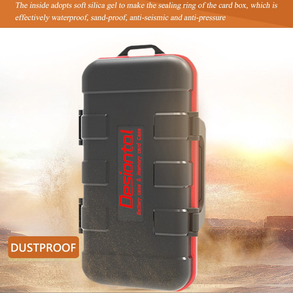 Outdoor Travel Camera Battery Memory Card ABS+Rubber Protection Box SD / CF / TF Card Portable Storage Box