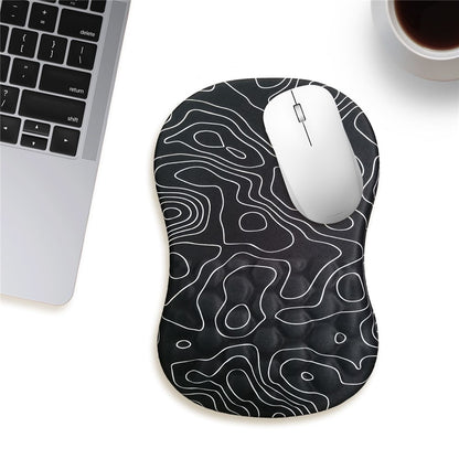 30x20x2.5cm Office Gaming Mouse Pad with Wrist Rest Memory Foam Relieve Fatigue Mouse Mat