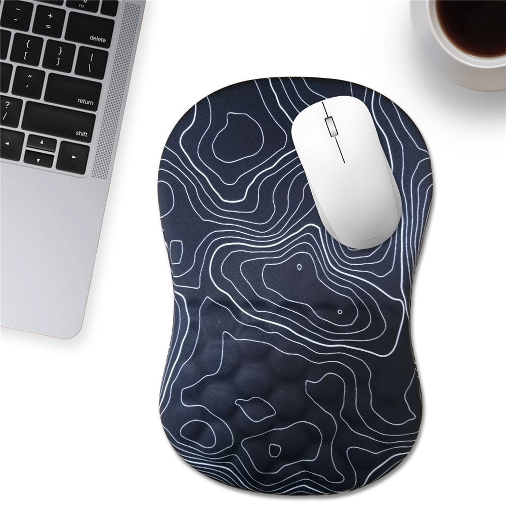 30x20x2.5cm Office Gaming Mouse Pad with Wrist Rest Memory Foam Relieve Fatigue Mouse Mat