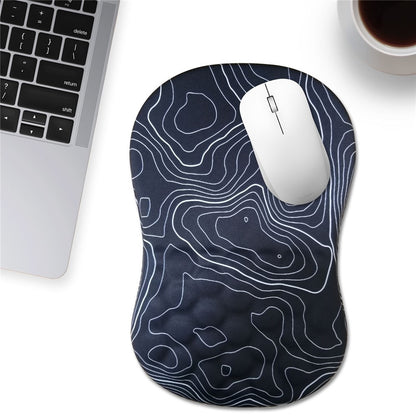 30x20x2.5cm Office Gaming Mouse Pad with Wrist Rest Memory Foam Relieve Fatigue Mouse Mat