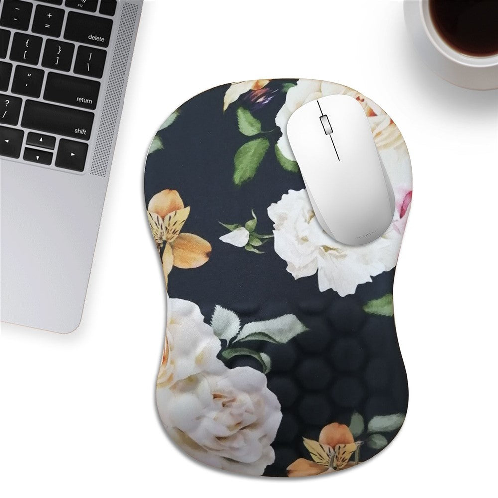 30x20x2.5cm Office Gaming Mouse Pad with Wrist Rest Memory Foam Relieve Fatigue Mouse Mat