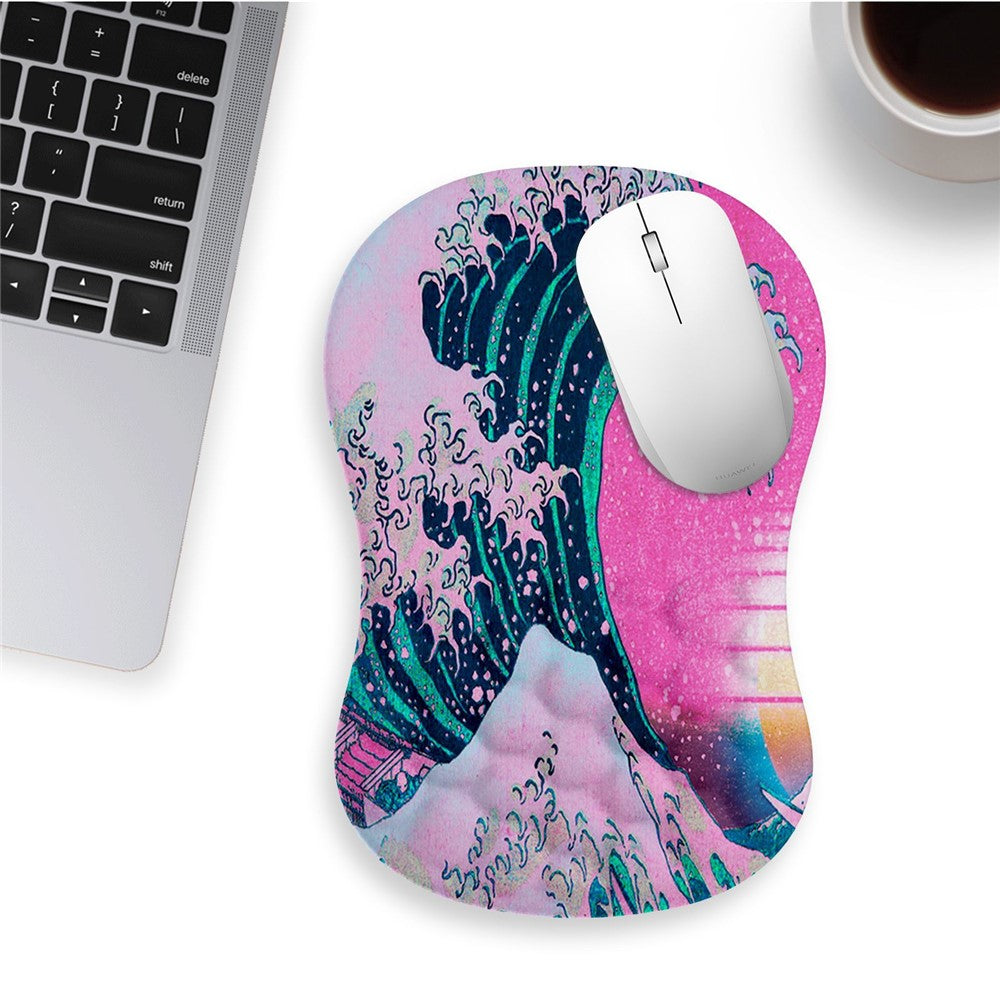 30x20x2.5cm Office Gaming Mouse Pad with Wrist Rest Memory Foam Relieve Fatigue Mouse Mat