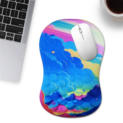 30x20x2.5cm Office Gaming Mouse Pad with Wrist Rest Memory Foam Relieve Fatigue Mouse Mat