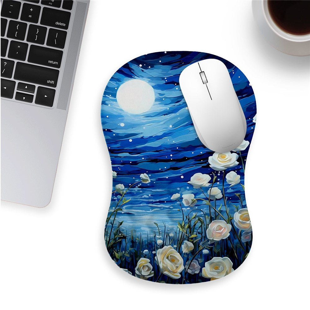 30x20x2.5cm Office Gaming Mouse Pad with Wrist Rest Memory Foam Relieve Fatigue Mouse Mat