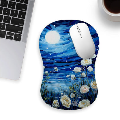 30x20x2.5cm Office Gaming Mouse Pad with Wrist Rest Memory Foam Relieve Fatigue Mouse Mat
