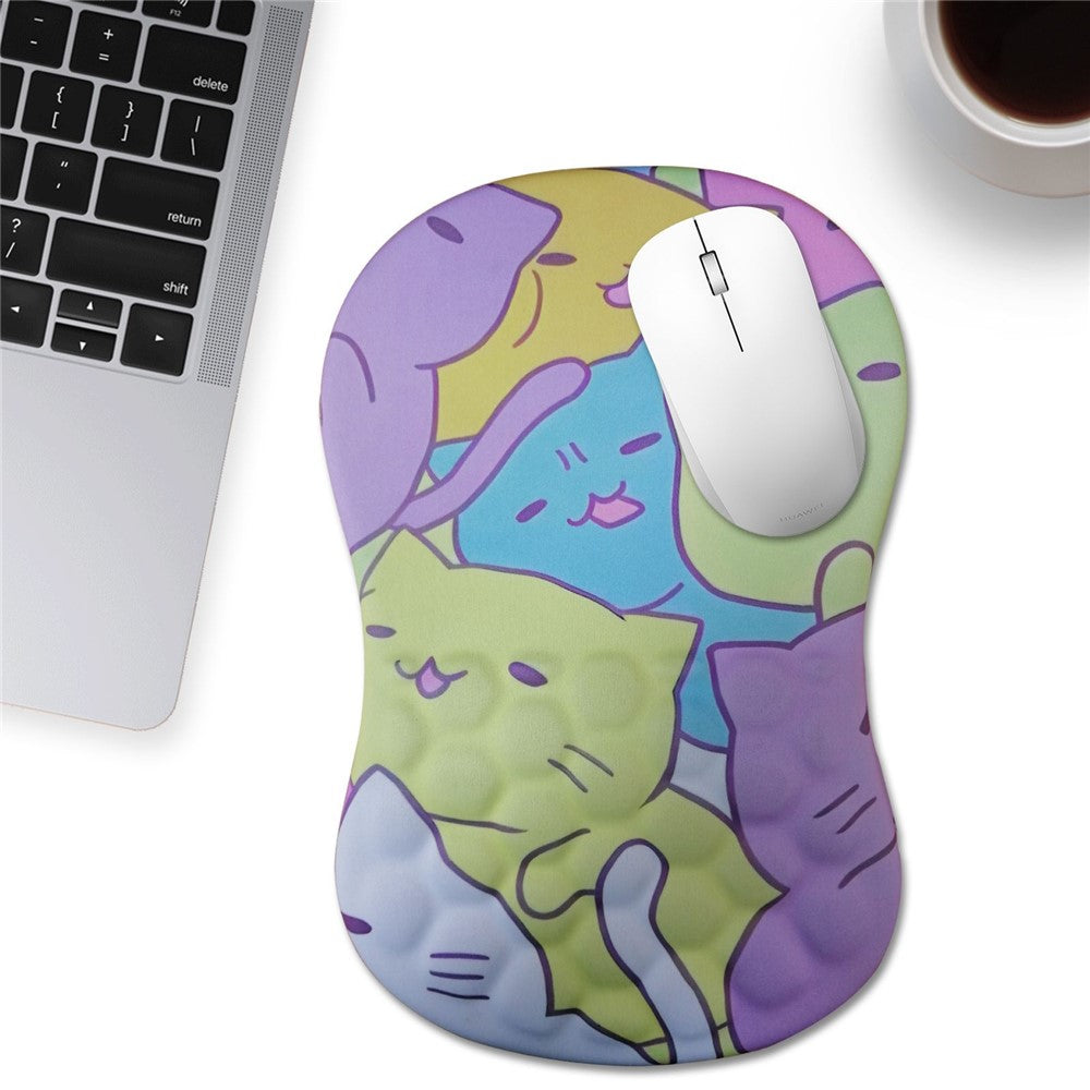 30x20x2.5cm Office Gaming Mouse Pad with Wrist Rest Memory Foam Relieve Fatigue Mouse Mat