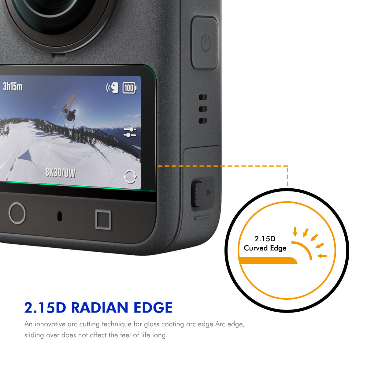 ENKAY HAT PRINCE For DJI Osmo 360 Screen Protector   9H High Aluminum-Silicon Glass Film