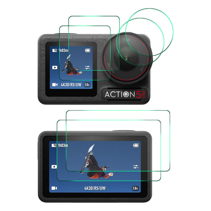 ENKAY HAT PRINCE For DJI Osmo Action 5 Pro 2Pcs Screen Protector   9H High Aluminum-Silicon Glass Film
