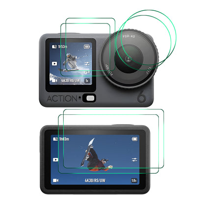 ENKAY HAT PRINCE For DJI Osmo Action 6 2Pcs Screen Protector   9H High Aluminum-Silicon Glass Film