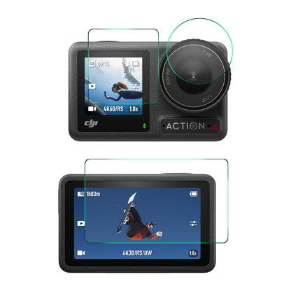 ENKAY HAT PRINCE For DJI Osmo Action 3 / DJI Osmo Action 4 Screen Protector   9H High Aluminum-Silicon Glass Film