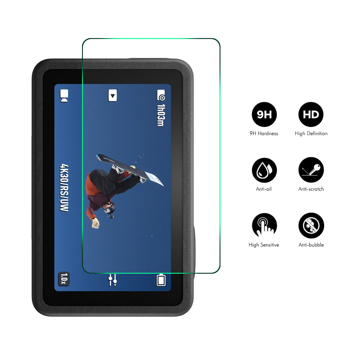 ENKAY HAT PRINCE For DJI Osmo Action 5 Pro Screen Protector   9H High Aluminum-Silicon Glass Film