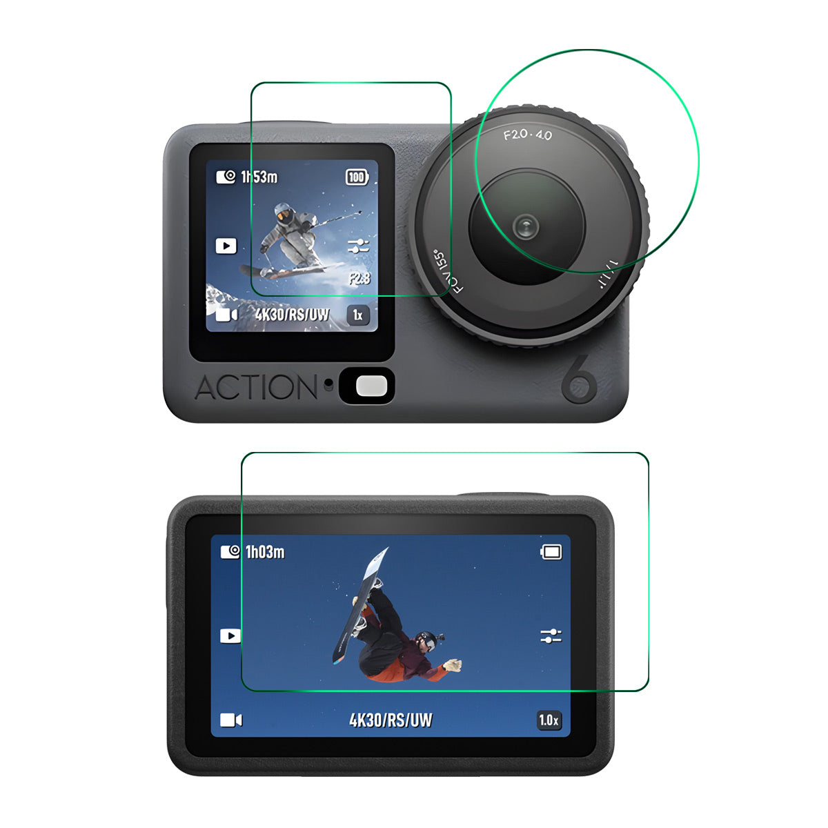 ENKAY HAT PRINCE For DJI Osmo Action 6 Screen Protector   9H High Aluminum-Silicon Glass Film