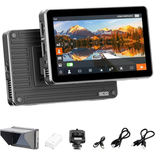VILTROX DC-X2 6 Inch DSLR Monitor 1920x1080P IPS 4K HD Loop In / Out Display for Camera Video Shooting